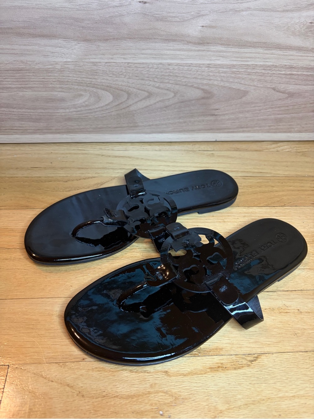 Tory Burch Black Miller Sandals - Size 8
